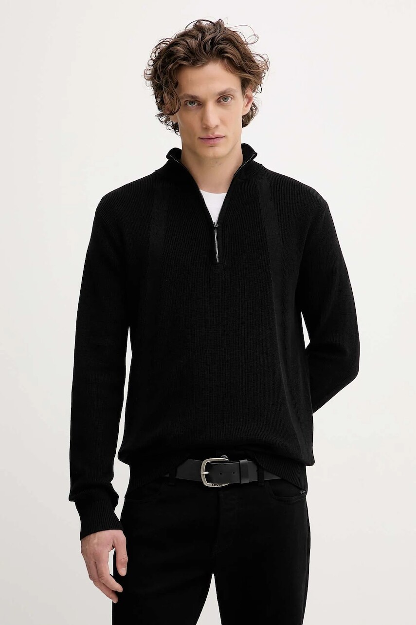 Bavlnený sveter G-Star čierna farba, D26726.C868