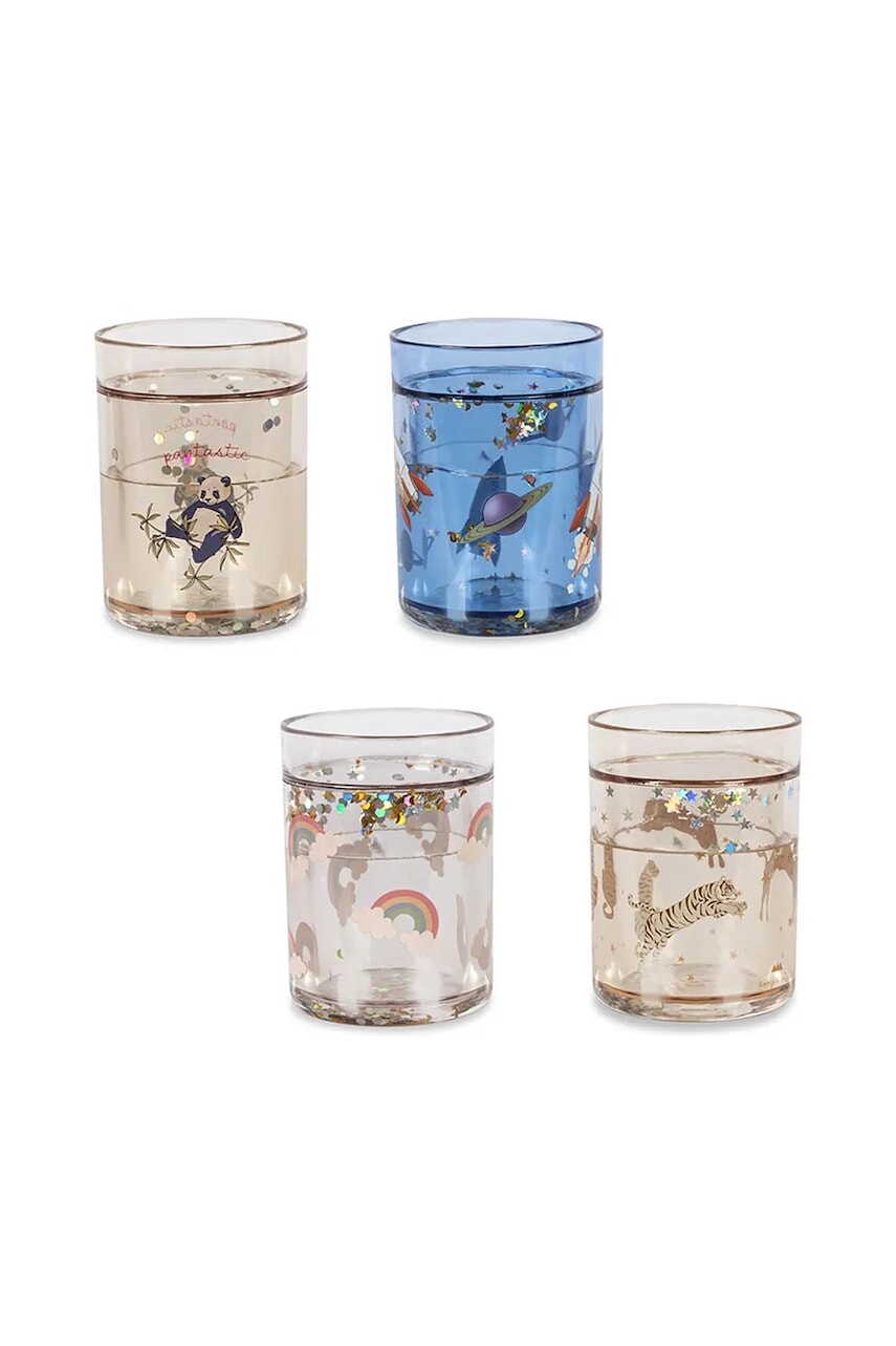 Sada pohárov Konges Sløjd 4 PACK GLITTER CUPS 180 ml 4-pak KS103658