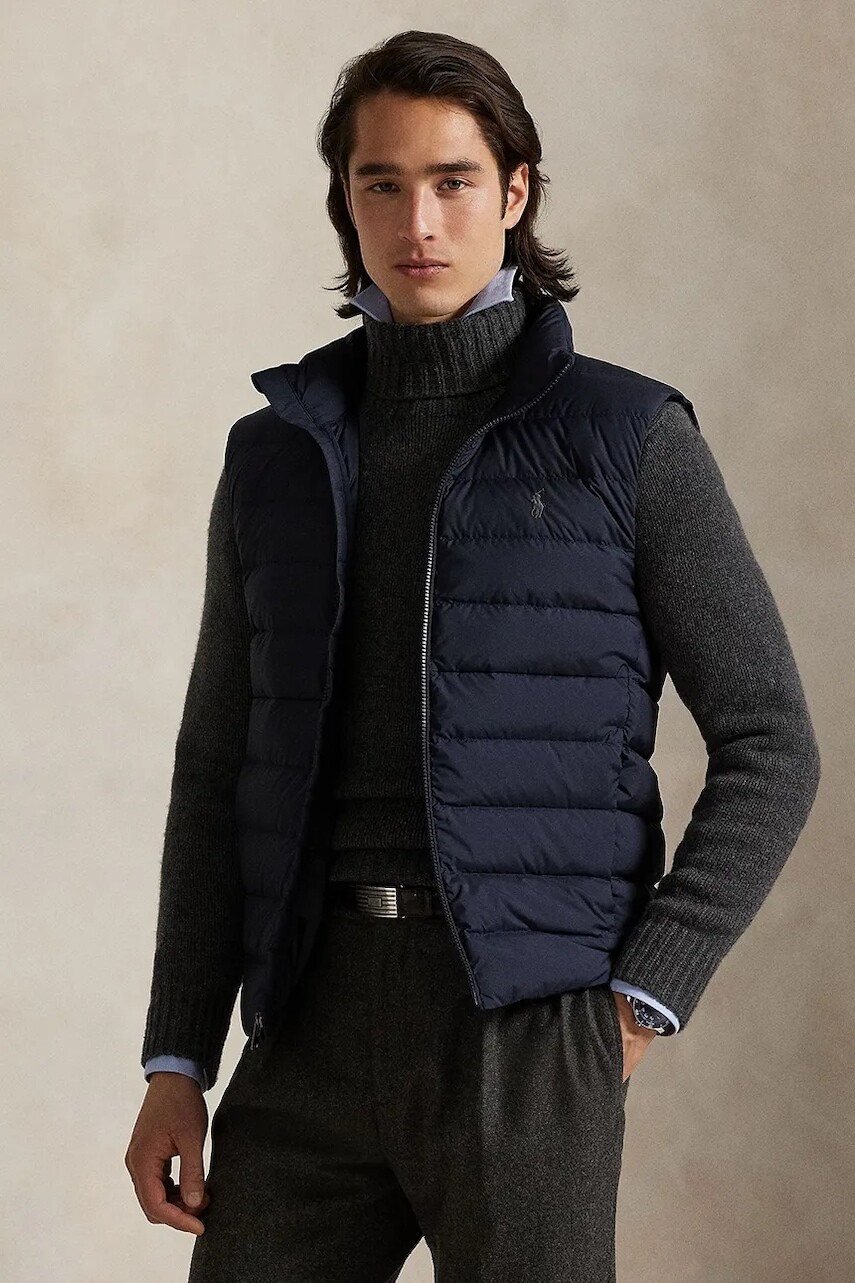 Vesta Polo Ralph Lauren tmavomodrá farba, prechodná, 710967775