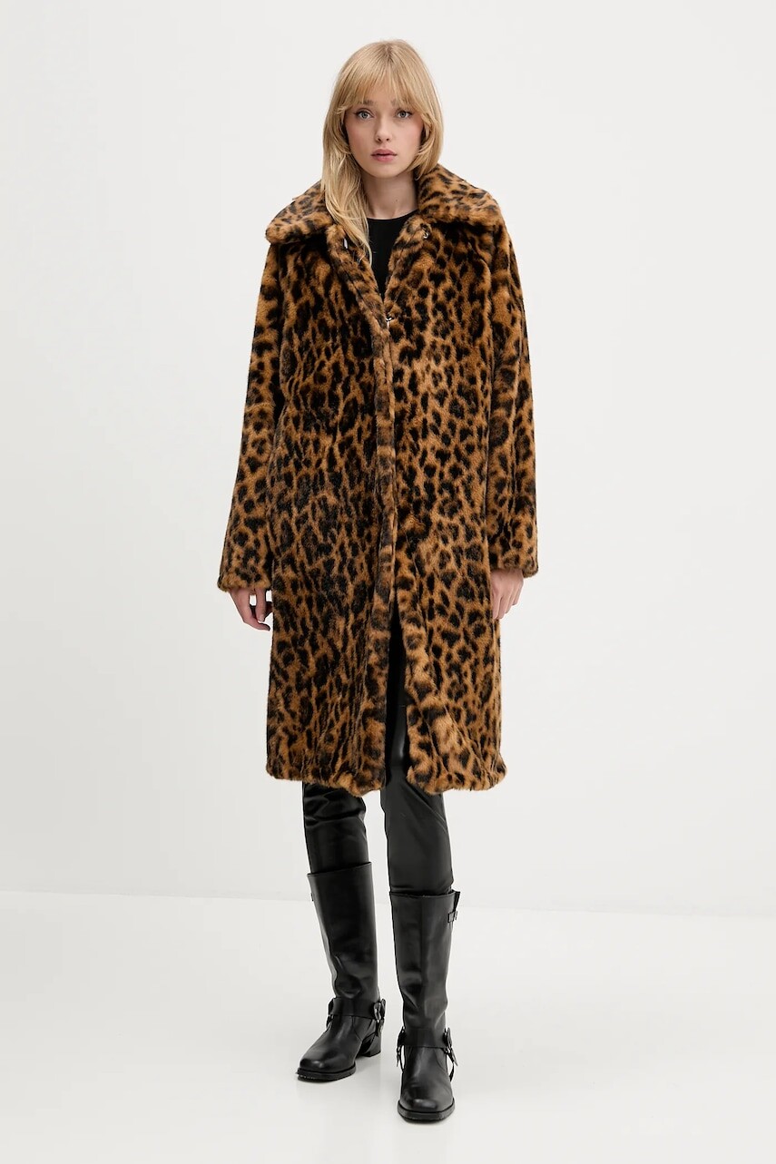 Kabát HUGO hnedá farba, 50547609