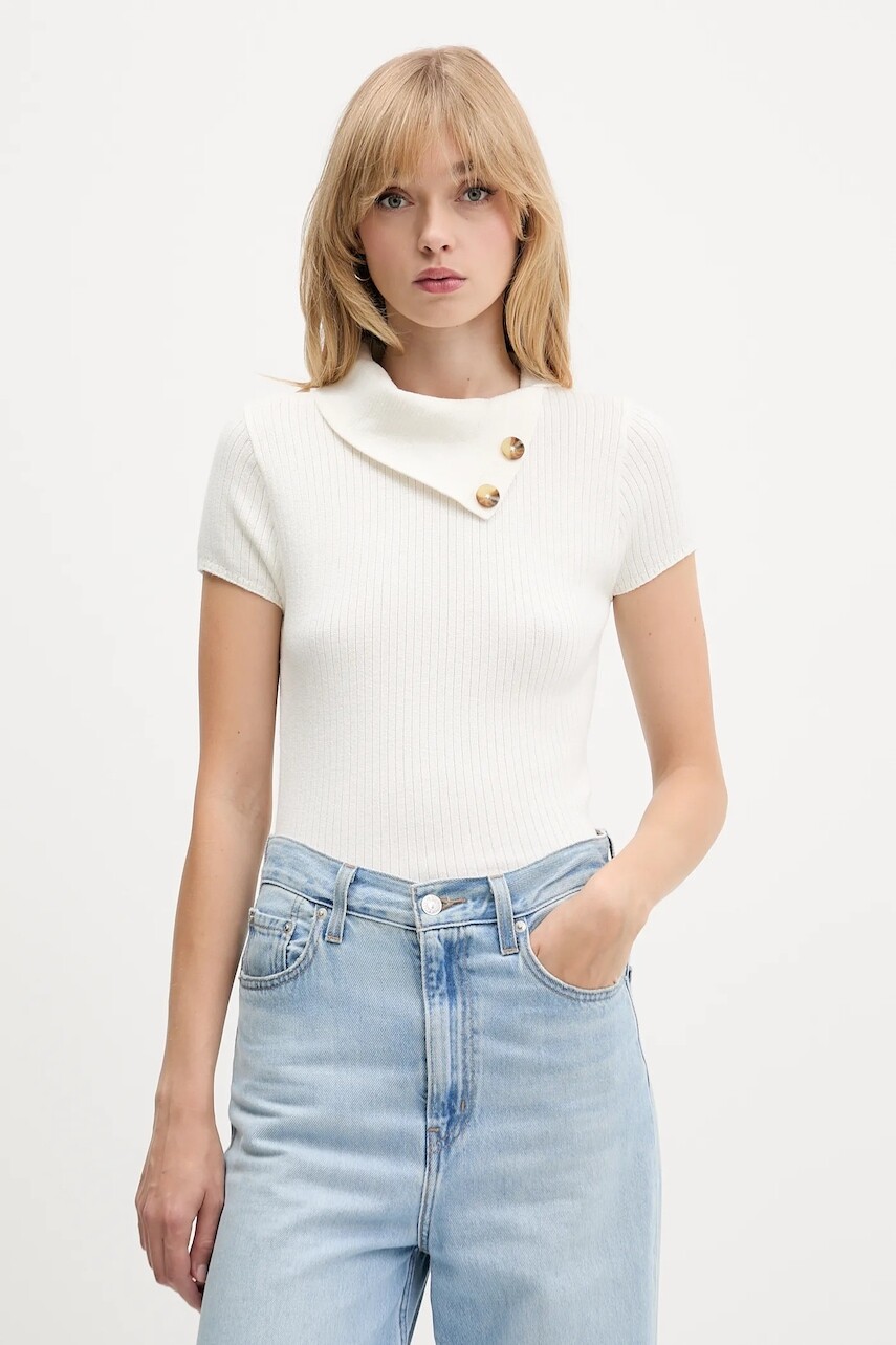 Blúzka Hollister Co. béžová farba, jednofarebná, KI350-5130