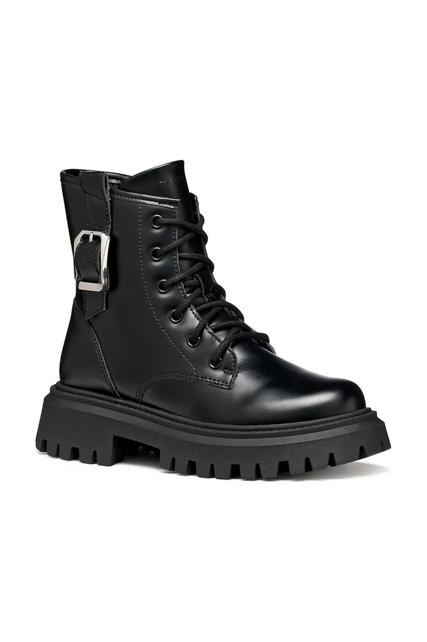 Detské topánky Geox MAQUINNENS čierna farba, J56M6C.000CN