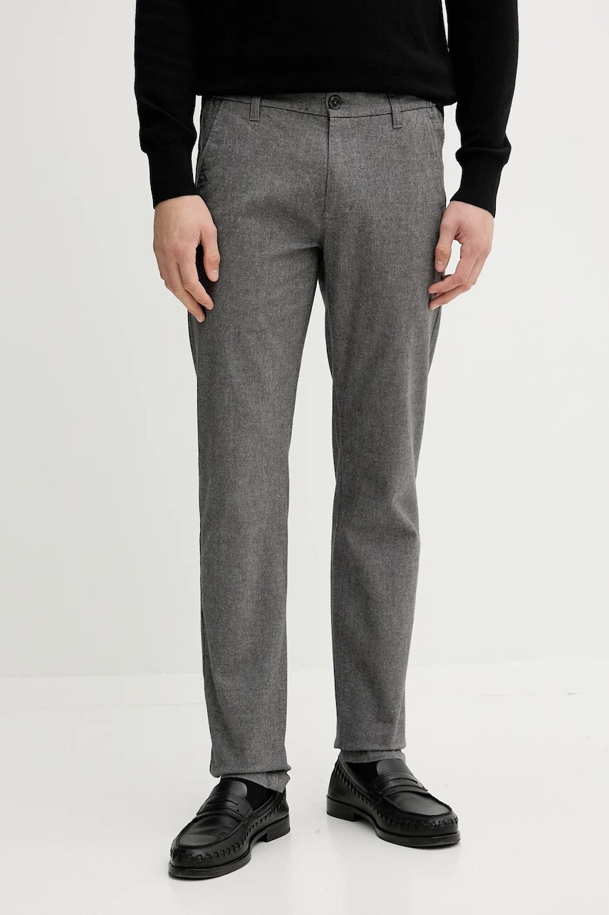 Tepláky Marc O'Polo šedá farba, rovný strih, M29020410220