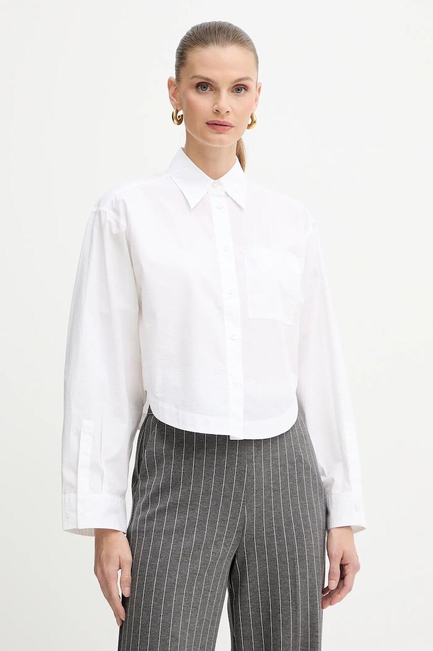 Bavlnená košeľa BOSS Orange biela farba, regular, s klasickým golierom, 50548402