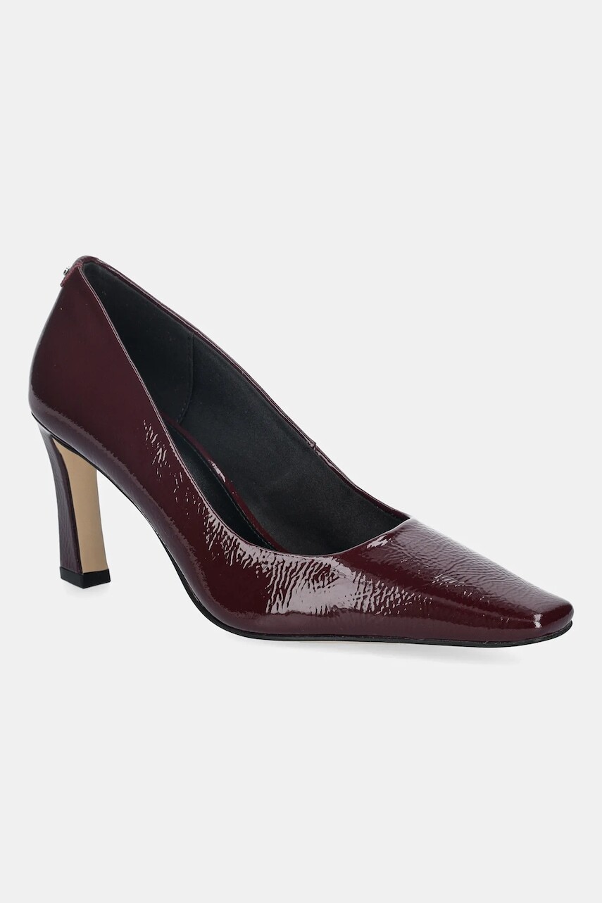 Kožené lodičky MICHAEL Michael Kors Darrah bordová farba, 40F5DRMP1A.610