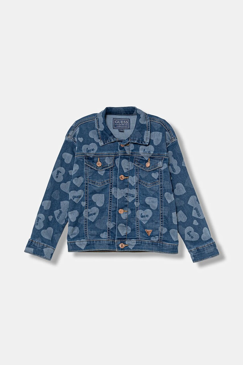Rifľová bunda Guess tmavomodrá farba, K5YL03 D4CA0