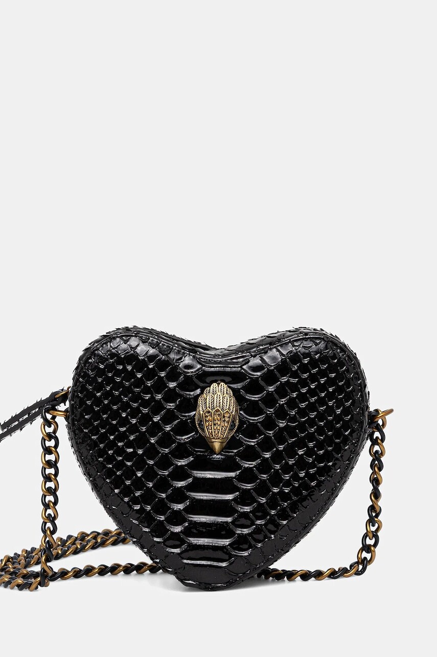 Kožená kabelka Kurt Geiger London KENSINGTON čierna farba, 4027100719