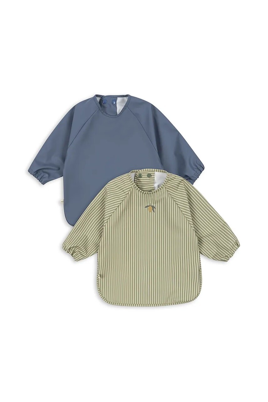 Detský podbradník Konges Sløjd 2 PACK DINNER BIB WITH SLEEVES 2-pak KS103632