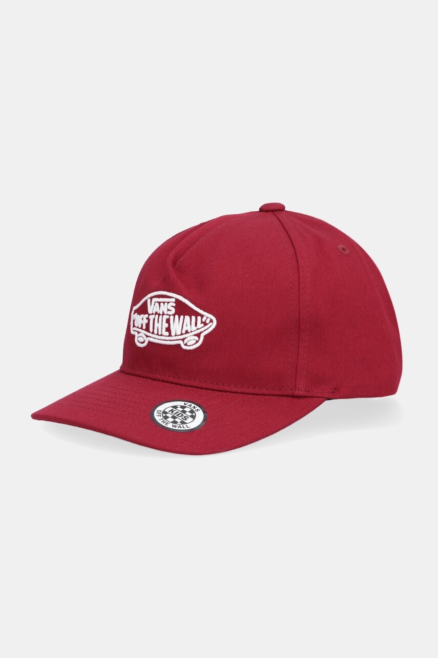 Detská bavlnená šiltovka Vans Vans Classic Snapback bordová farba, VN000Q1ABRD1