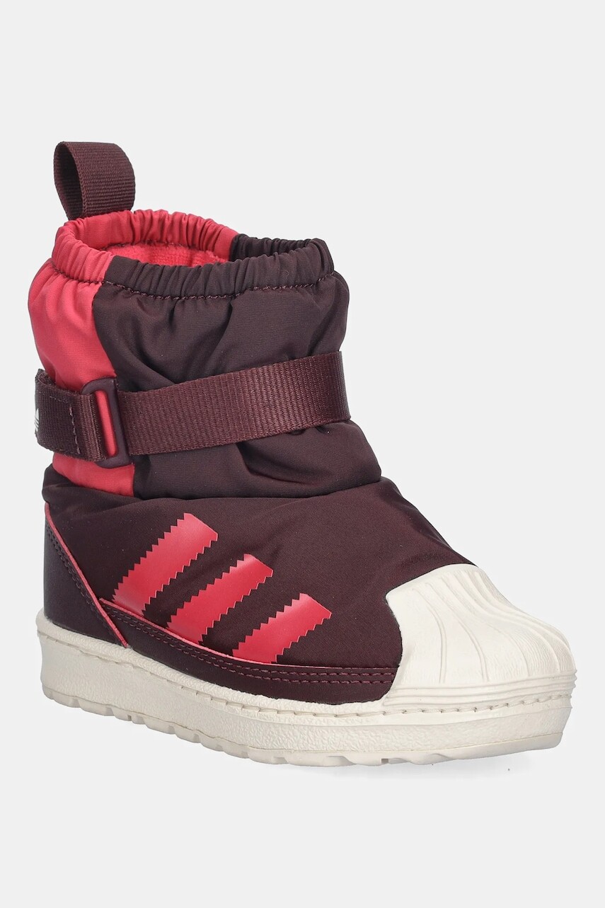 Detské tenisky adidas Originals SUPERSTAR 360 WTR BOOT bordová farba, JR5805