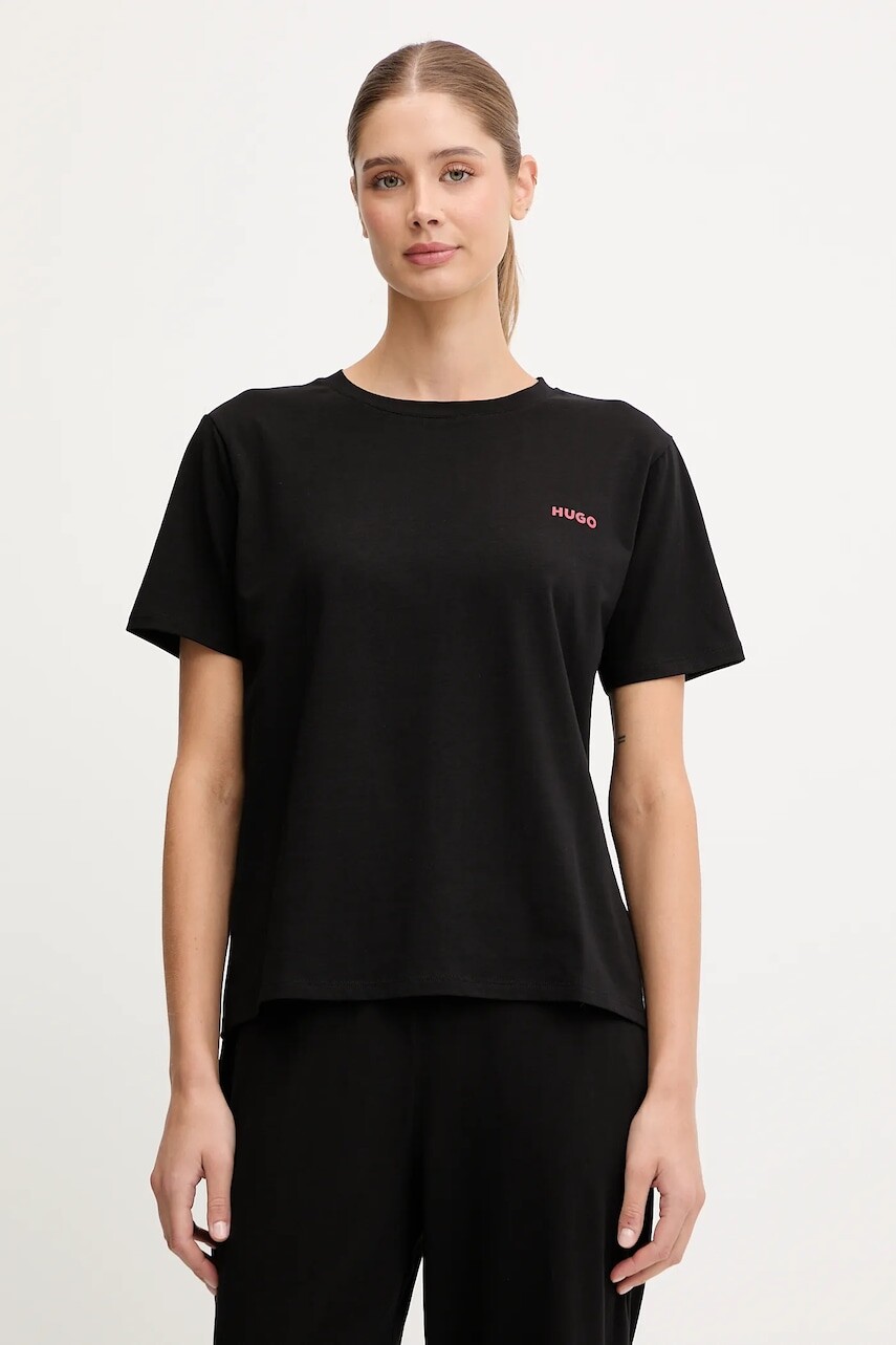 Tričko HUGO dámske, čierna farba, 50555634