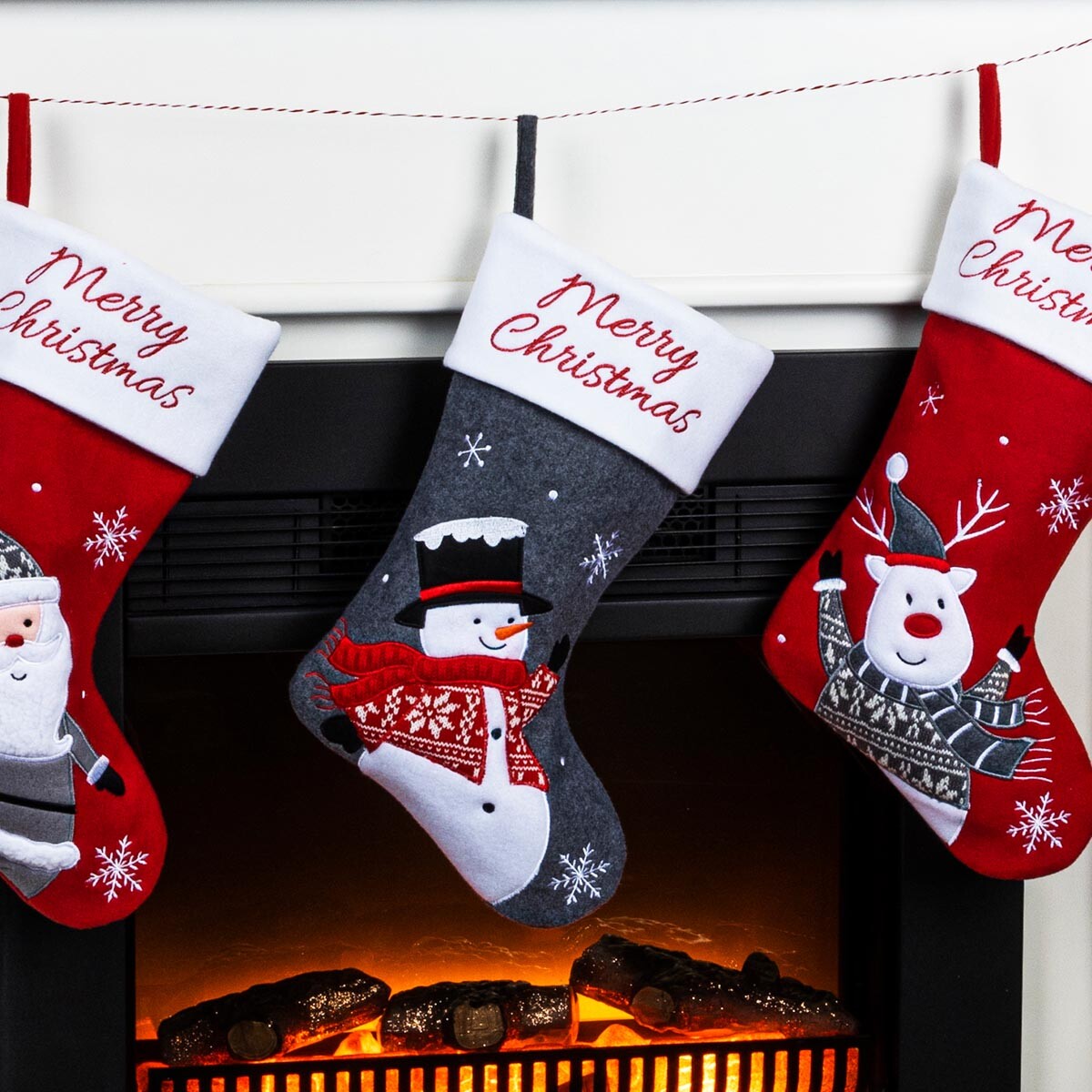 Vánoční punčocha Merry Christmas Sněhulák,45 cm