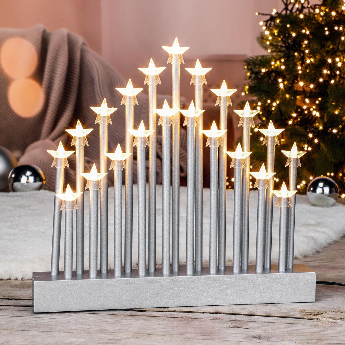 Vánoční svícen Hvězdičky