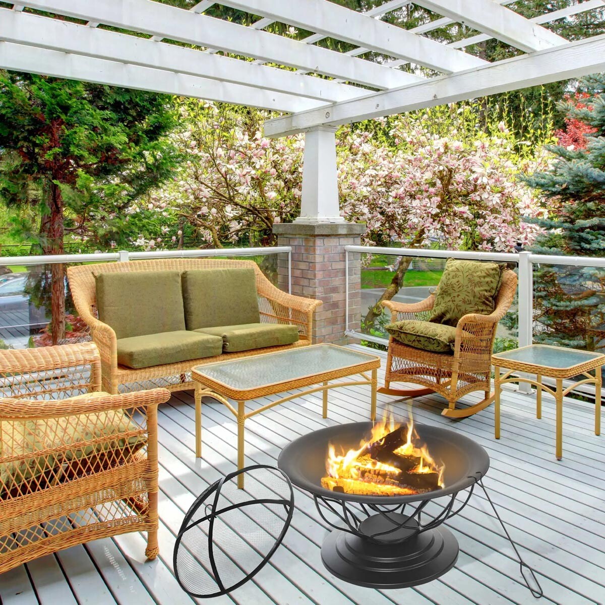 Kovové ohniště s příslušenstvím