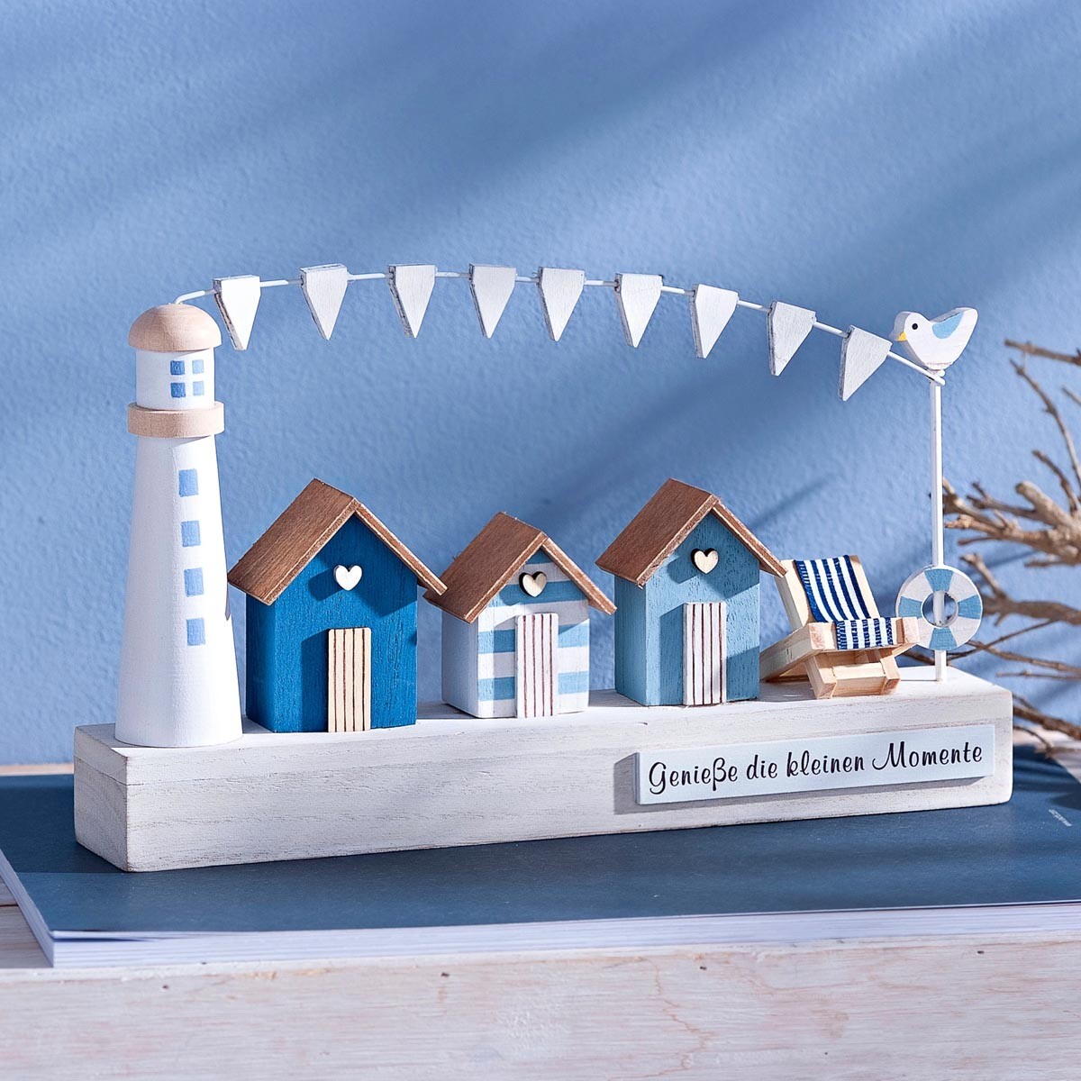 Dřevěná dekorace Čas na pláži