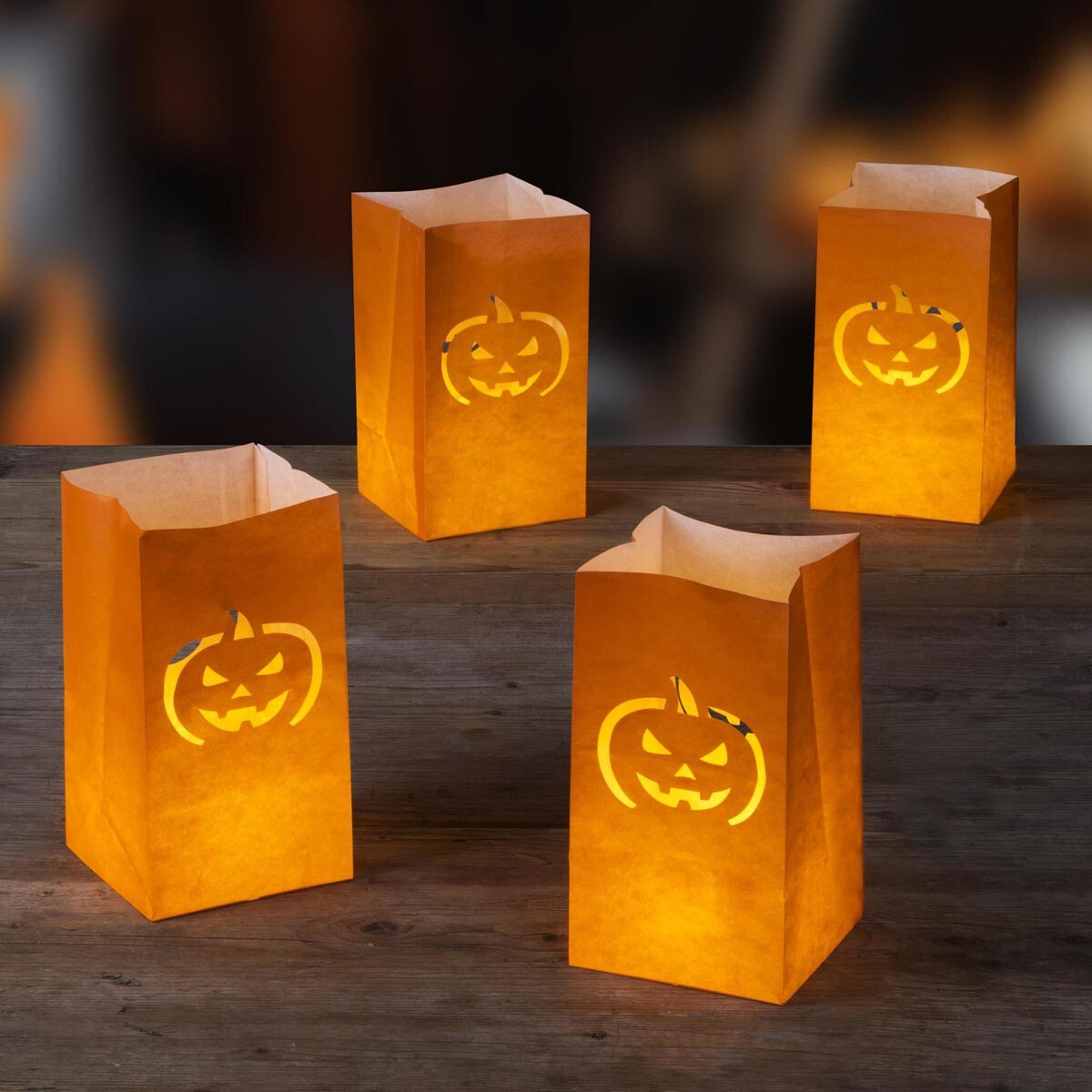 Papírová lucerna Halloween, 4 kusy