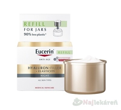 EUCERIN Hyaluron-filler+elasticity nočný krém náhradná náplň 50 ml