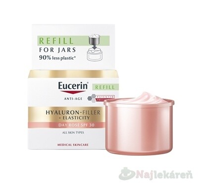 EUCERIN Hyaluron-filler+elasticity refill rosé SPF30 náhradná náplň 50 ml