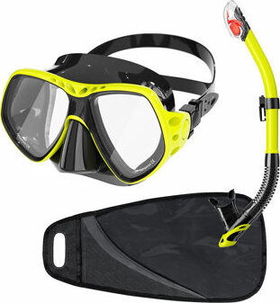 Dive Team Šnorchlovacia súprava Deep Vision antifog, žltá
