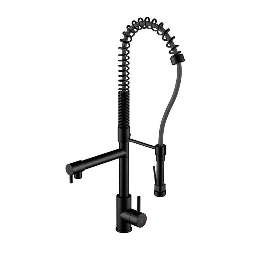 STEINBERG STEINBERG - 100 Drezová batéria s flexibilným ramenom a spŕškou, matná čierna 100 1480 S