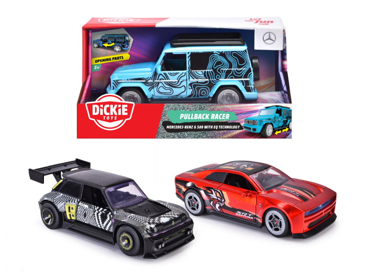 Dickie Auto Pullback Racer 15 cm, 3 druhy