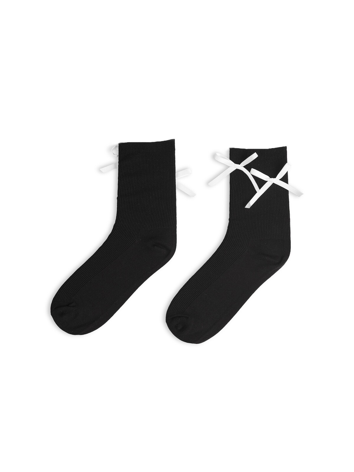 GATE Vysoké rebrované ponožky s mašličkami