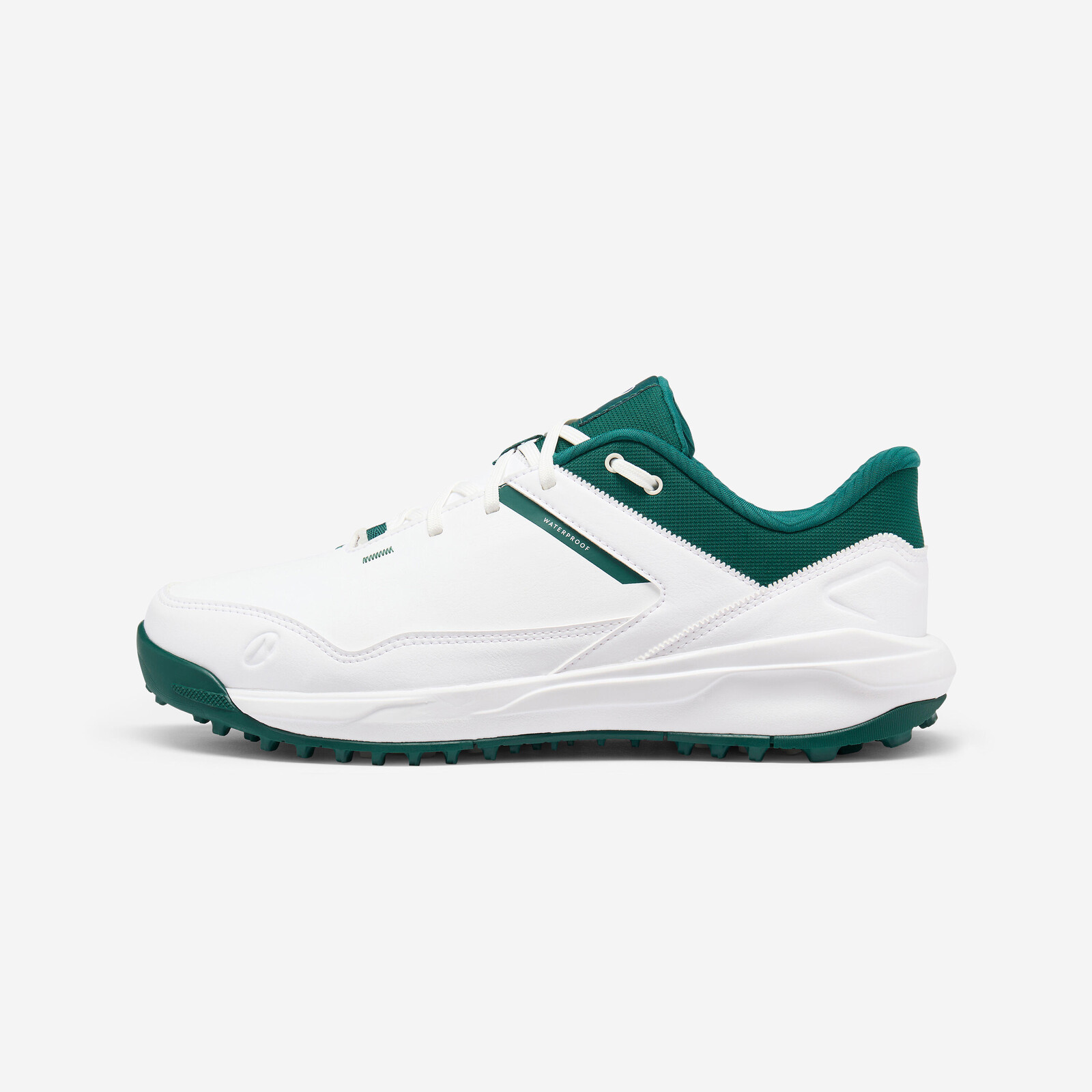 Nepremokavá golfová obuv unisex, MW500 bielo-zelená