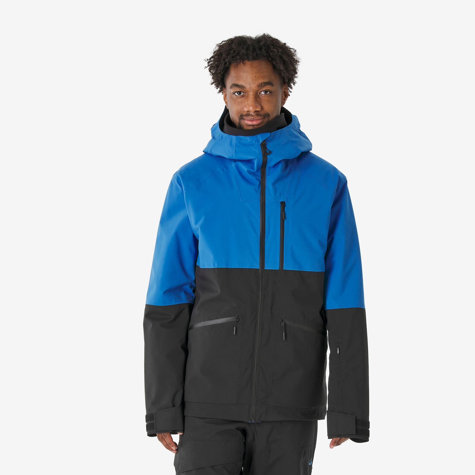 Pánska lyžiarska a snowboardová bunda 500 AM hrejivá nepremokavá modrá