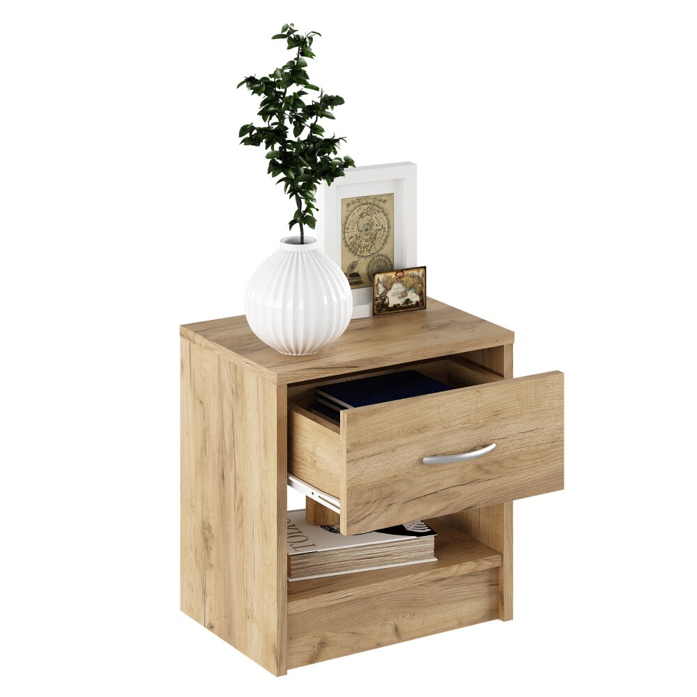 KONDELA Nea 2 New nočný stolík dub artisan