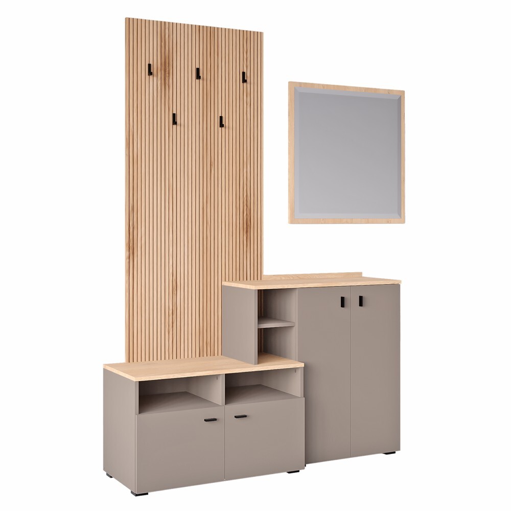 KONDELA Ebrao predsieň toffee / natural / dub torro