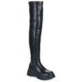 Vysoké čižmy Exé Shoes W3611-R6296-PU-BLACK