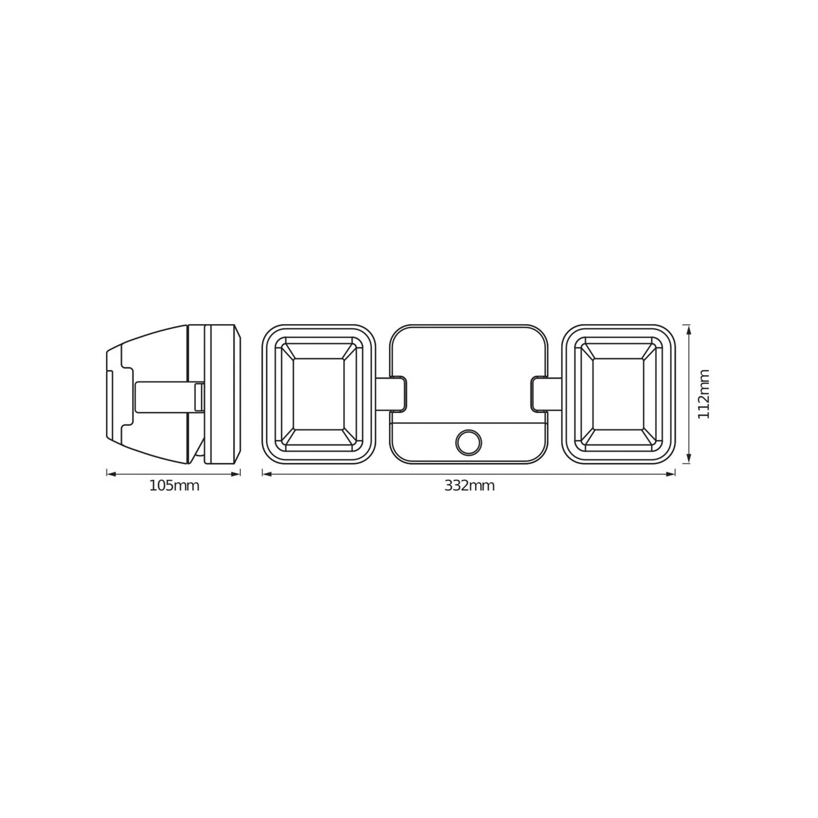 OSRAM LED vonkajší reflektor DOUBLE, 2-pl., biely, batéria
