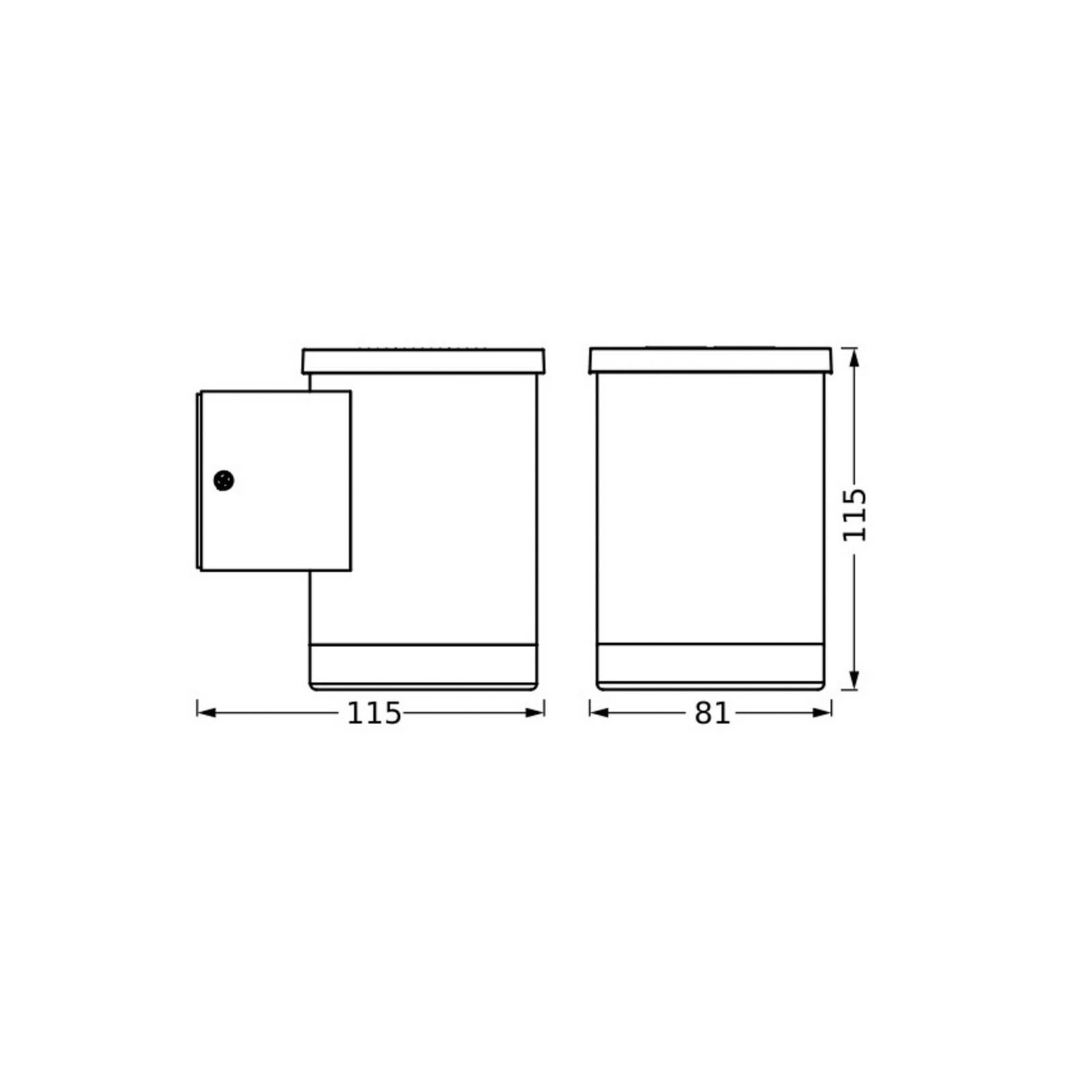 OSRAM LED solárne vonkajšie nástenné svietidlo ENDURA STYLE OXFORD, grafit