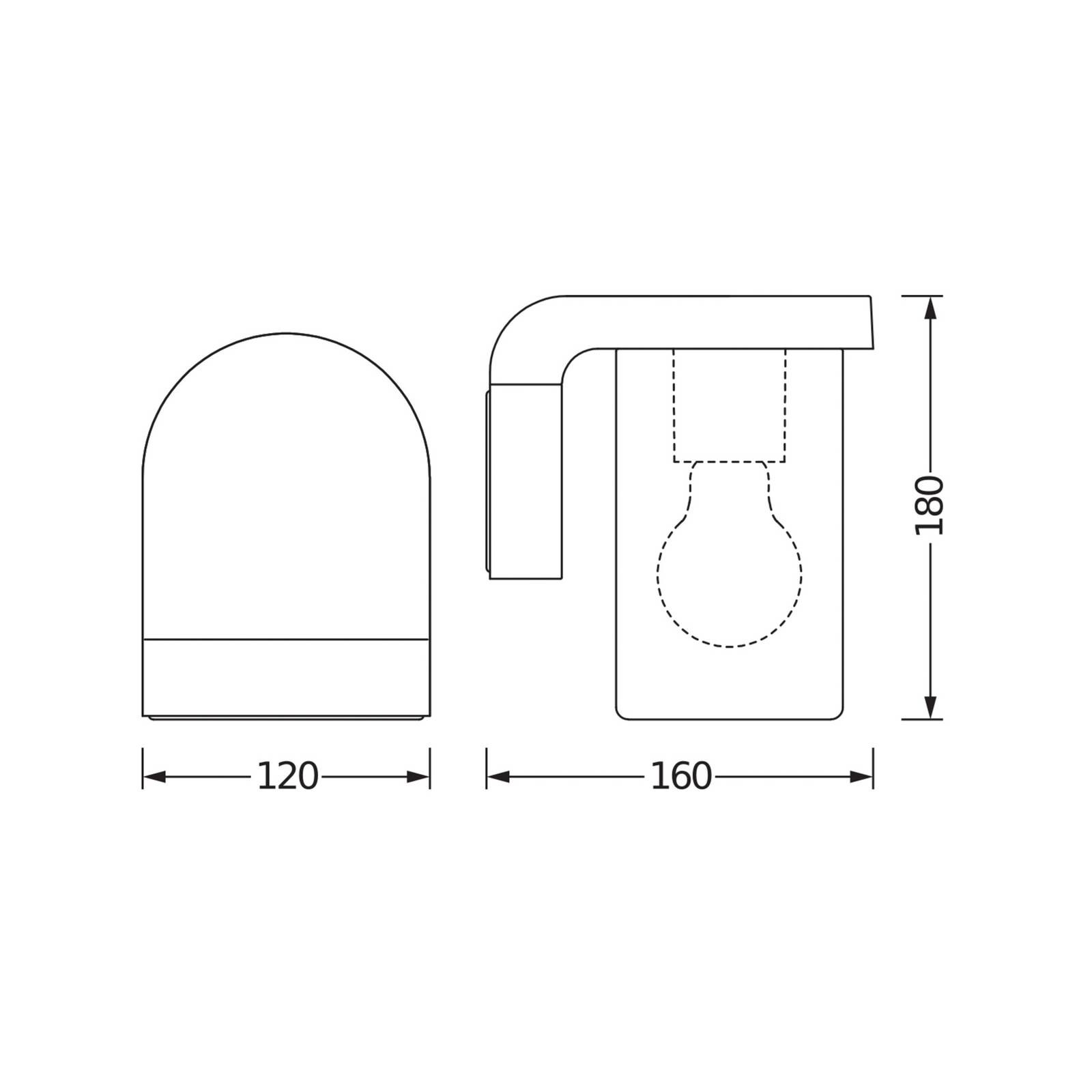 OSRAM Vonkajšie nástenné svietidlo ENDURA CLASSIC CASCADE, sklo jantárové IP44