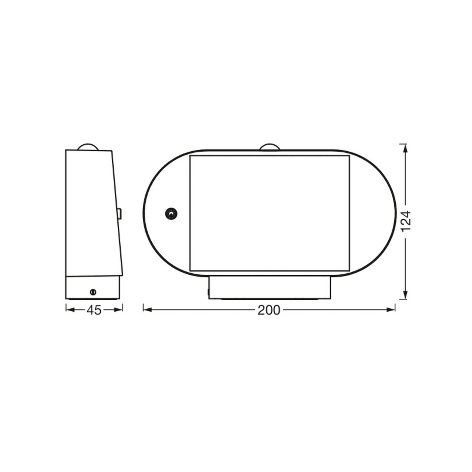 OSRAM LED senzorové nástenné svetlo ENDURA STYLE SOLAR OVAL 20 cm 830