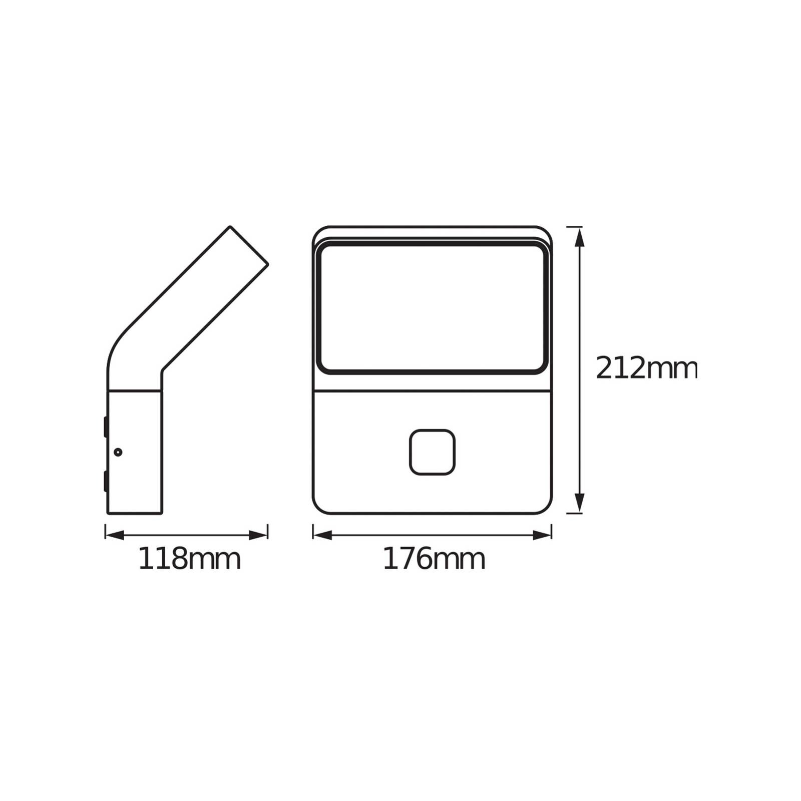 OSRAM LED senzorové vonkajšie nástenné svietidlo ENDURA STYLE WIDE tmavošedá