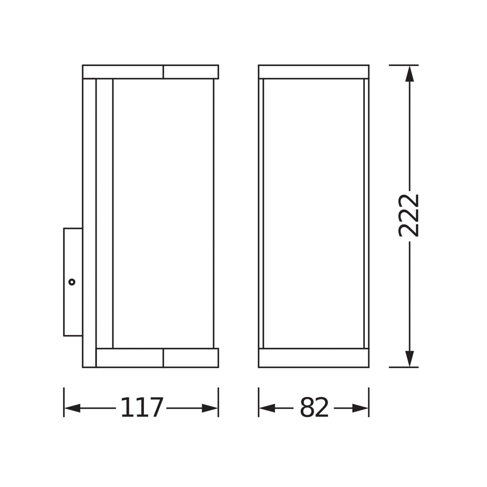 OSRAM Vonkajšie nástenné svietidlo ENDURA CLASSIC TUBULAR, tmavošedá IP44