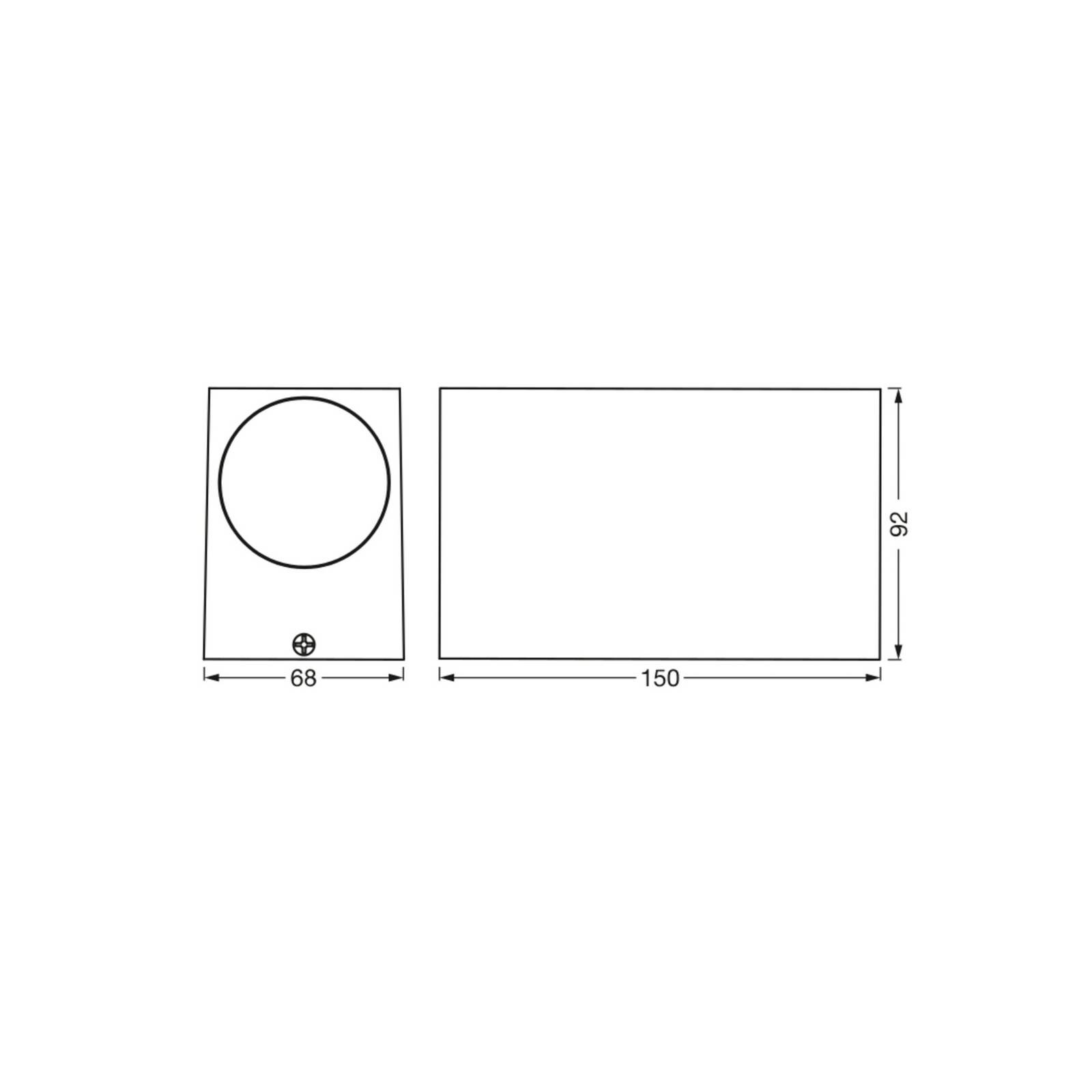 OSRAM Vonkajšie nástenné svietidlo ENDURA CLASSIC SQUARE, čierna, hore/dole