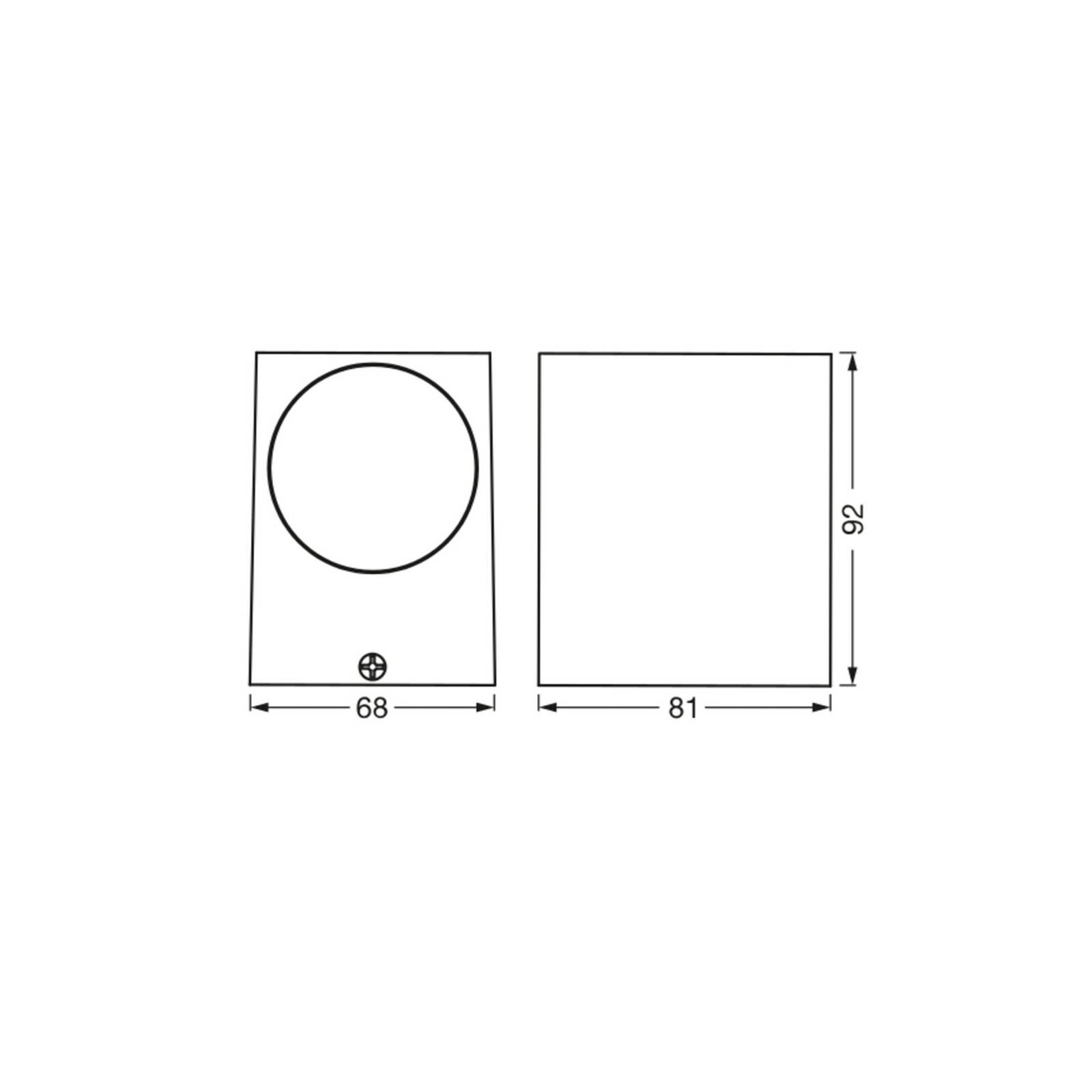 OSRAM Vonkajšie nástenné svietidlo ENDURA CLASSIC SQUARE čierna down IP44