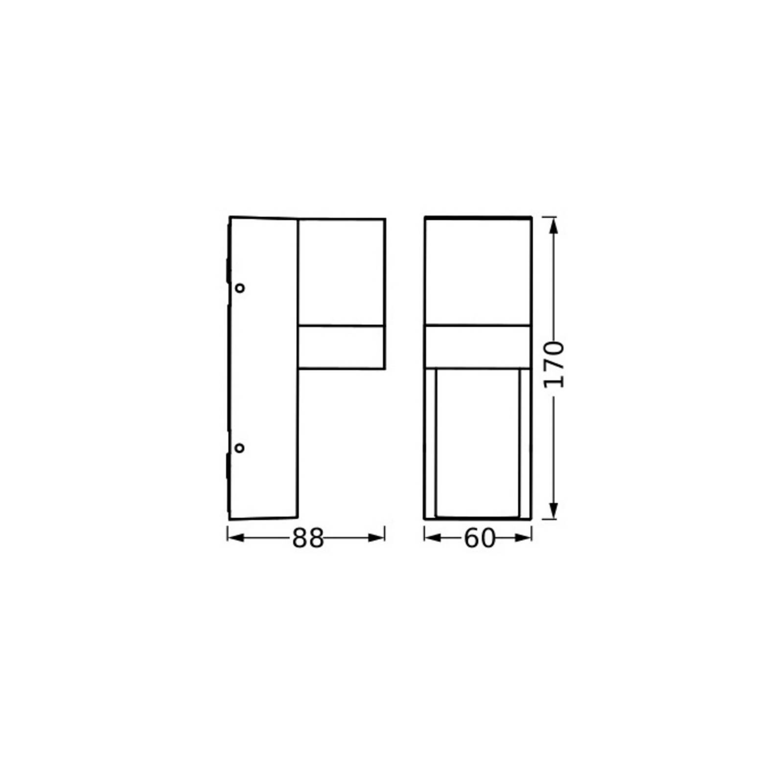 OSRAM Vonkajšie nástenné svietidlo ENDURA CLASSIC ISIDOR tmavošedé IP65