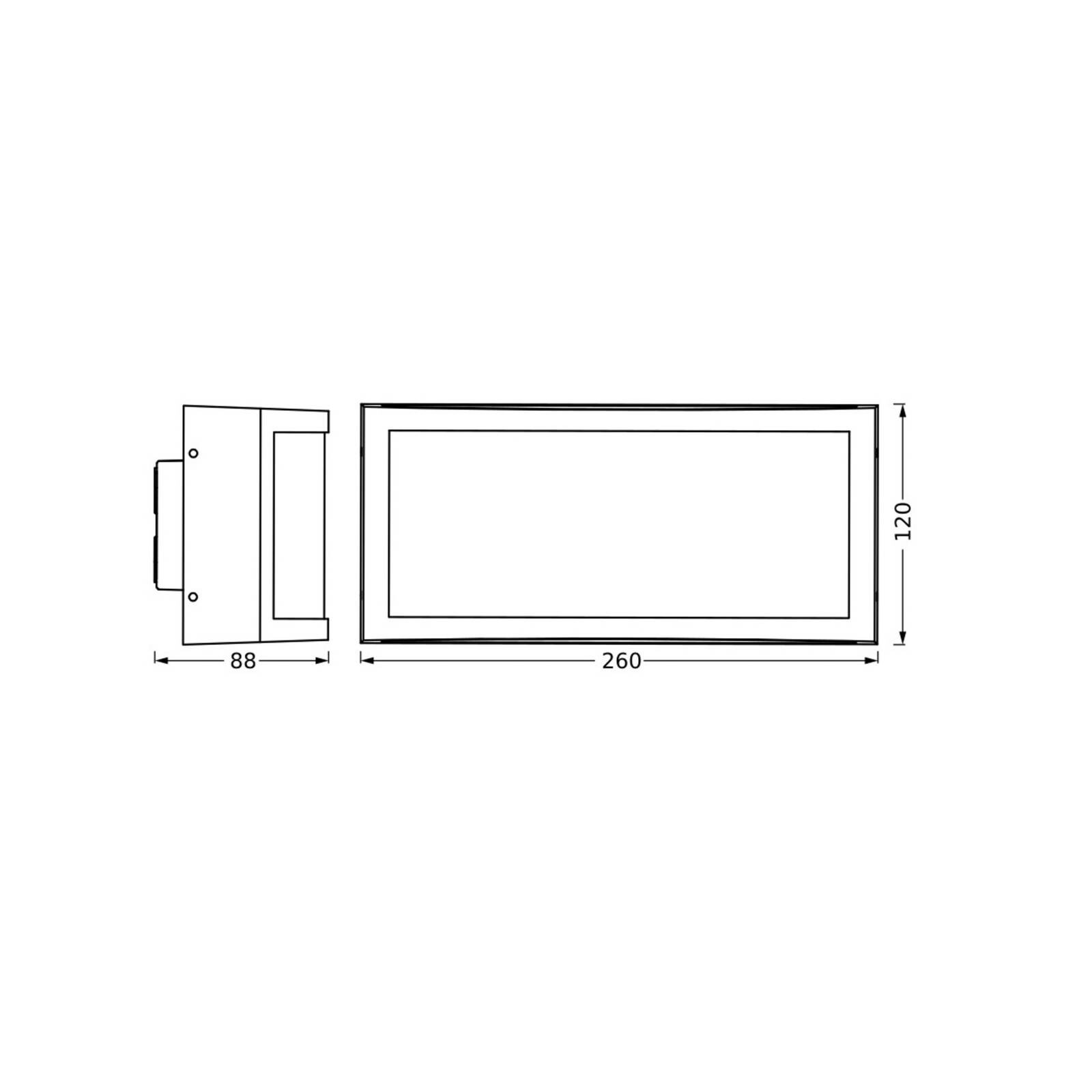 Vonkajšie nástenné svietidlo OSRAM ENDURA CLASSIC CUADRA, tmavošedá, IP65