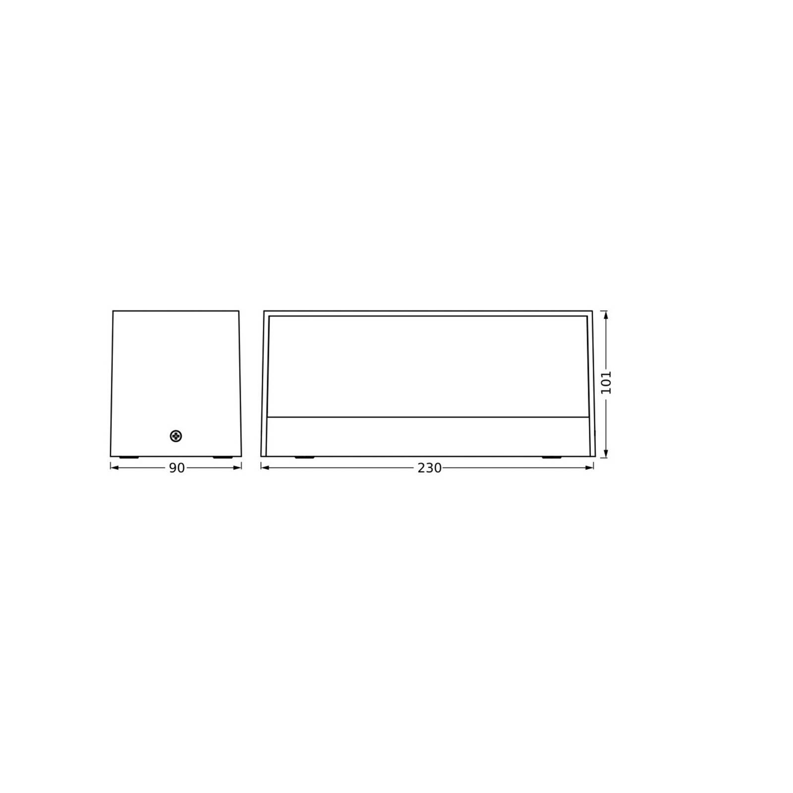 OSRAM LED vonkajšie nástenné svietidlo ENDURA STYLE IDRI, tmavošedá, IP65
