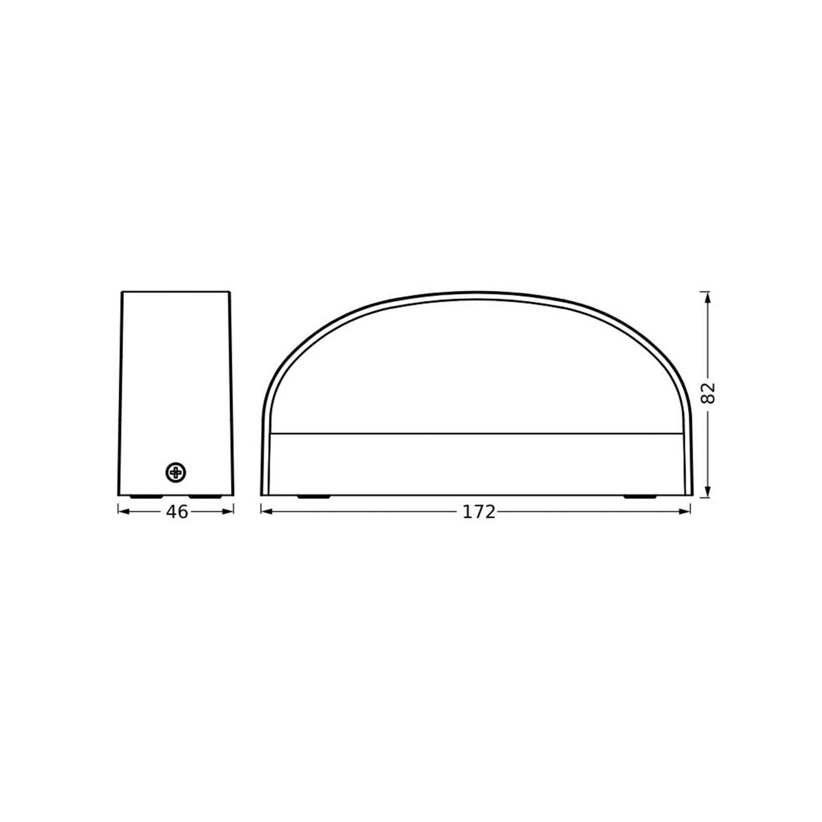 OSRAM LED vonkajšie nástenné svietidlo ENDURA STYLE ILAY, tmavošedá, IP65