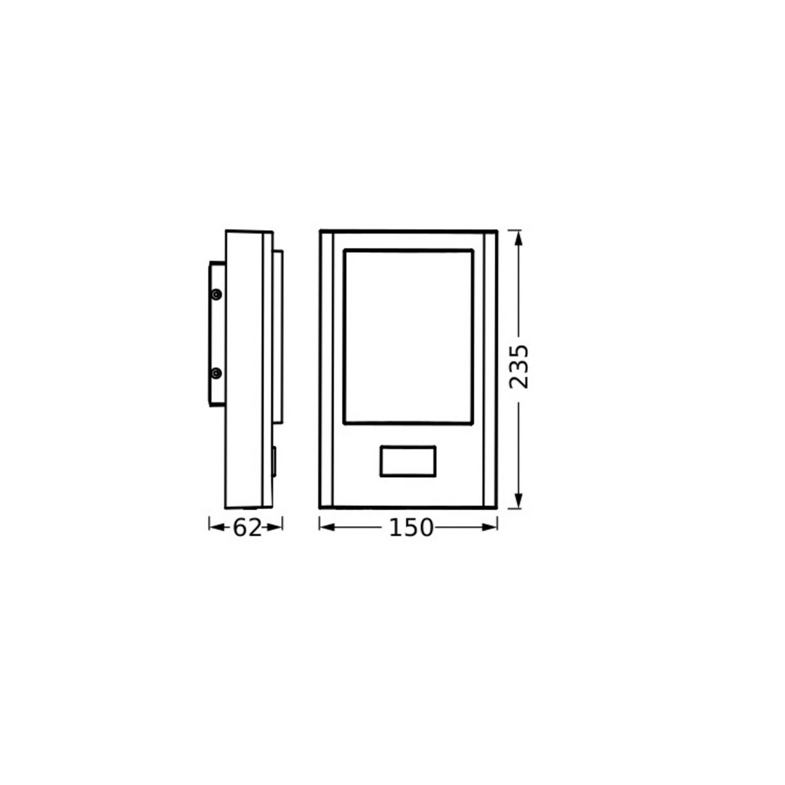 OSRAM LED senzorové vonkajšie nástenné svietidlo ENDURA STYLE ENTRANCE grafitová
