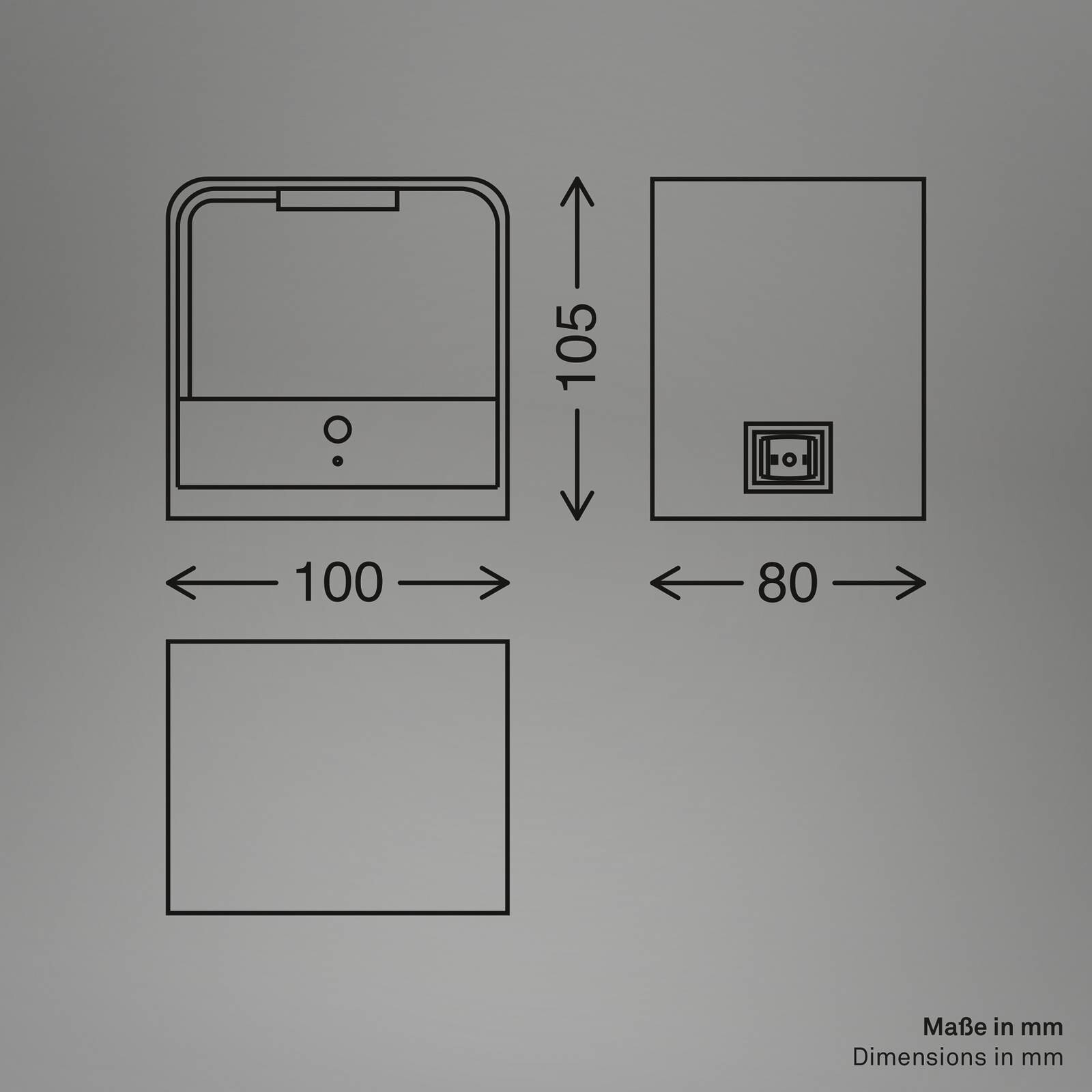 LED akumulátorové nástenné svetlo Barro, béžové, šírka 8 cm, kov, senzor