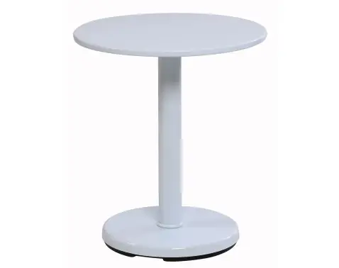 Okrúhly odkladací stolík Henrik, 42 cm, lesklý biely%