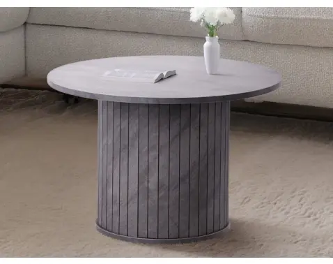 Okrúhly stolík Brescia, 60 cm, imitácia šedého  kameňa%