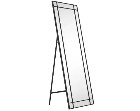 Zrkadlo v čiernom ráme Malaga, univerzálne na zavesenie/stojacie%