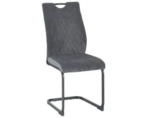 Jedálenská stolička Gent, dymovo šedá látka/látka v optike kože%