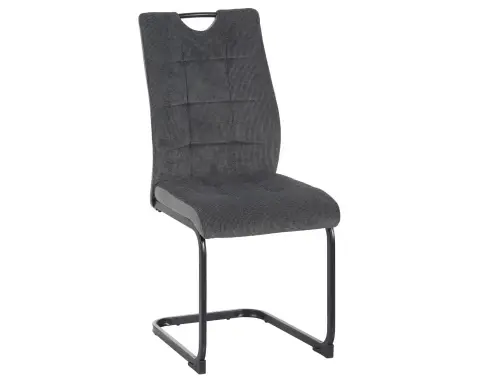 Jedálenská stolička Bruggy, dymovo šedá látka/látka v optike kože%